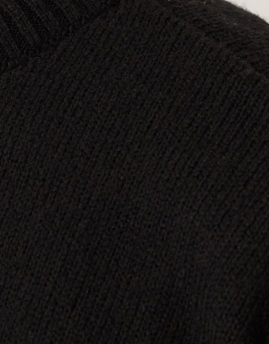 ASOS DESIGN super oversized boxig passform stickad rundhalsad tröja i svart - Image 4