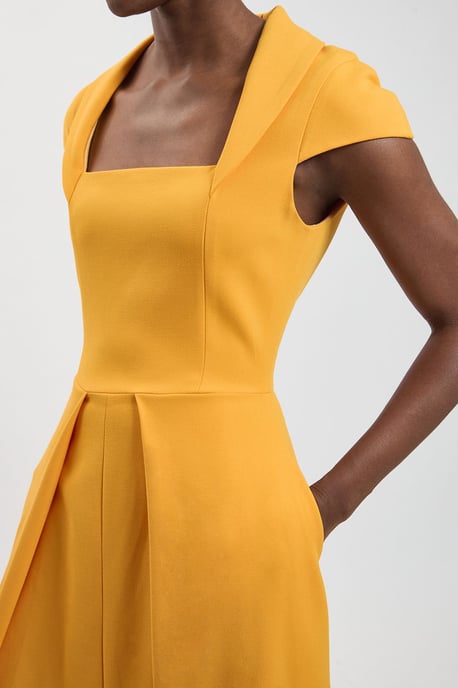 Square Neck Tailored Full Skirted Maxi Dress - Image 2