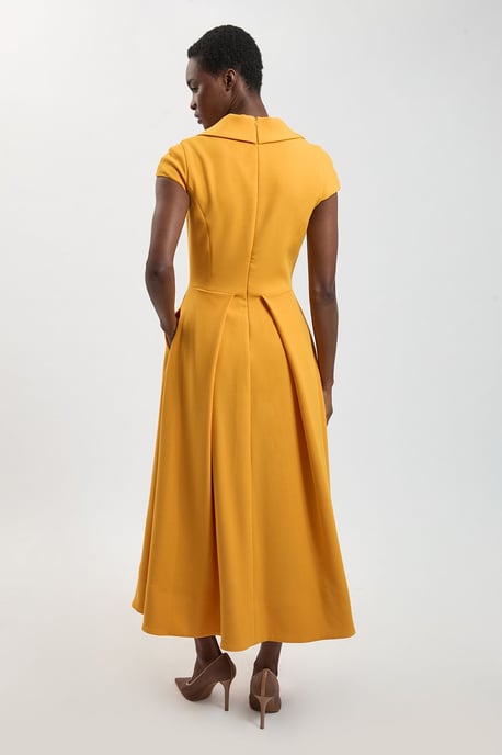 Square Neck Tailored Full Skirted Maxi Dress - Image 3