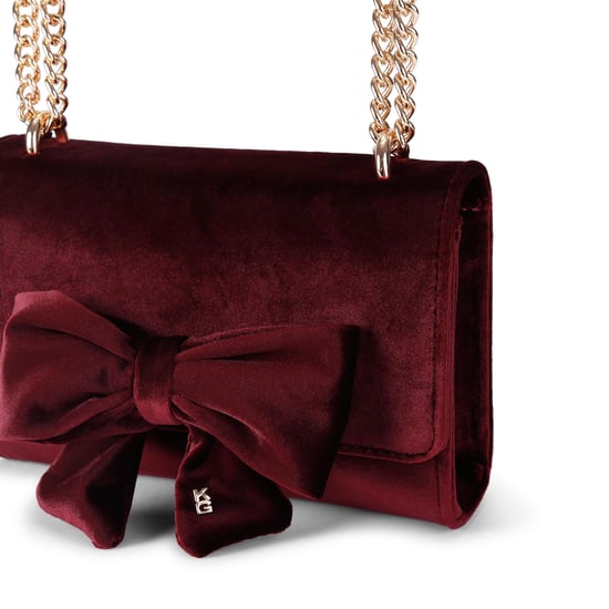 Miss KG Velvet Aura Bow Clutch Bag - Image 4