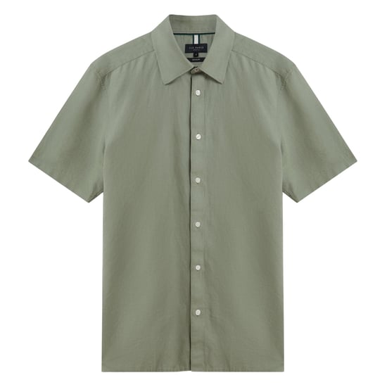 Ted Baker Zefre Regular Green Linen Shirt - Image 1