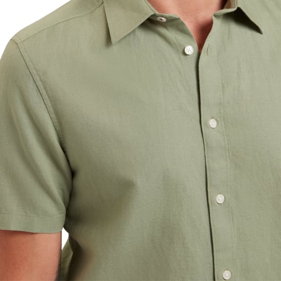 Ted Baker Zefre Regular Green Linen Shirt - Image 3