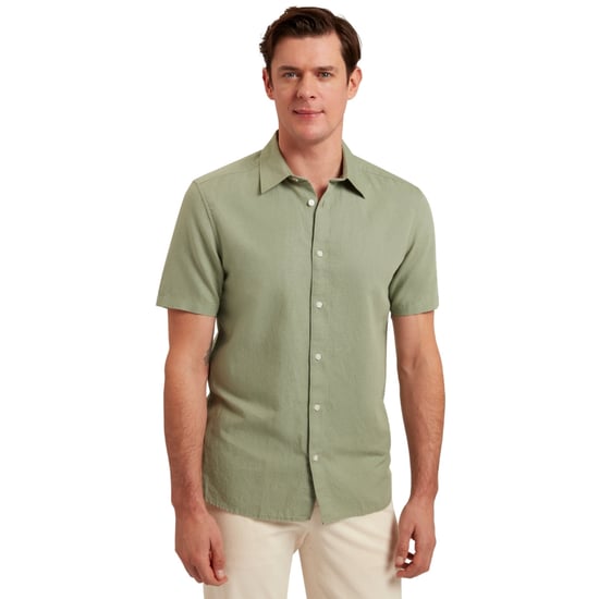 Ted Baker Zefre Regular Green Linen Shirt - Image 5