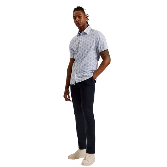 Ted Baker Pearsho Short Sleeve Circle Geo White Shirt - Image 5