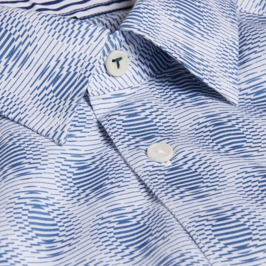 Ted Baker Pearsho Short Sleeve Circle Geo White Shirt - Image 6