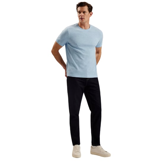 Ted Baker Curlys Regular Textured Blue T-shirt - Image 3