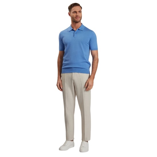 Ted Baker Nickk Gebreide Blauwe Poloshirt - Image 5