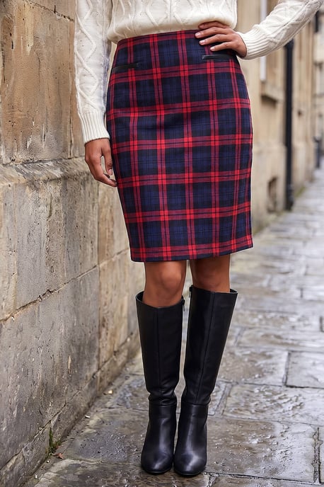 Multi Check Skirt - Image 1