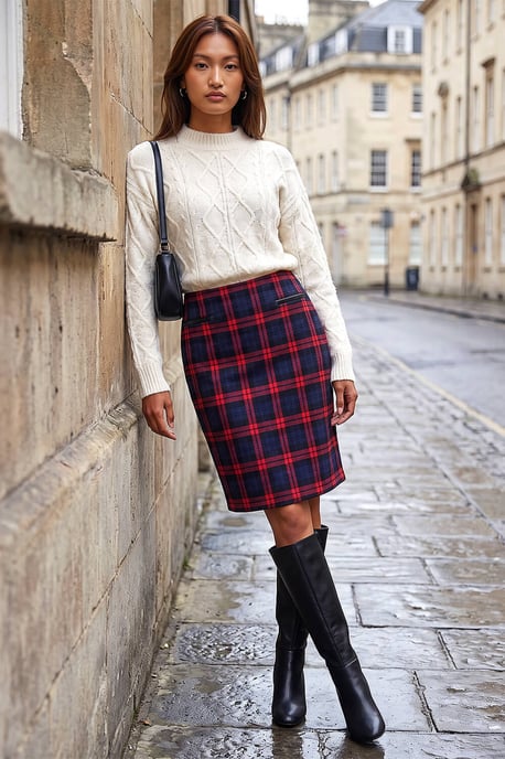 Multi Check Skirt - Image 2
