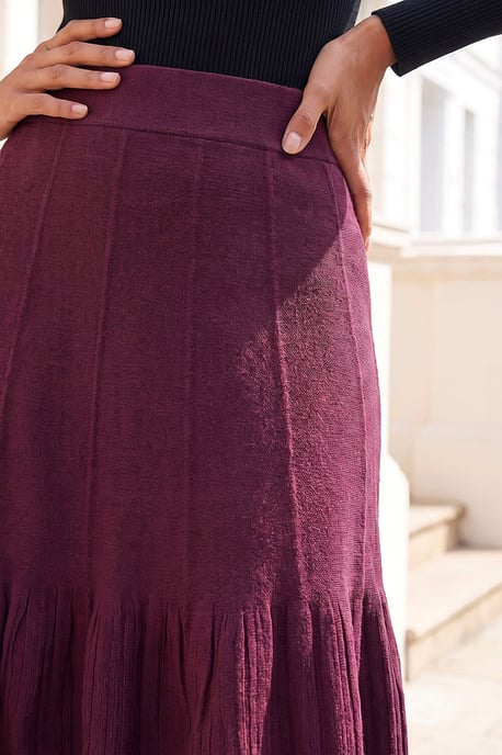 A-Line Knit Skater Skirt - Image 4