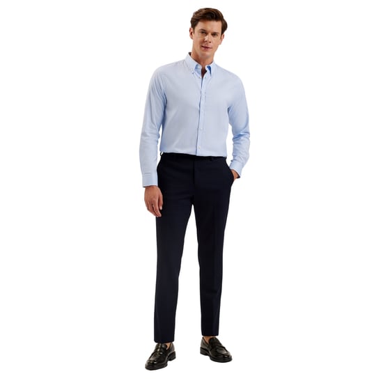 Ted Baker Allarde Regular Branded Light Blue Oxford Shirt - Image 3