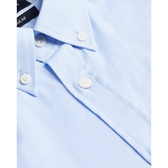 Ted Baker Allarde Regular Branded Light Blue Oxford Shirt - Image 6