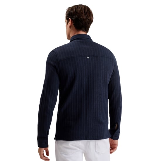 Ted Baker Belza Regular Fit Getextureerd Marineblauw Overhemd - Image 2