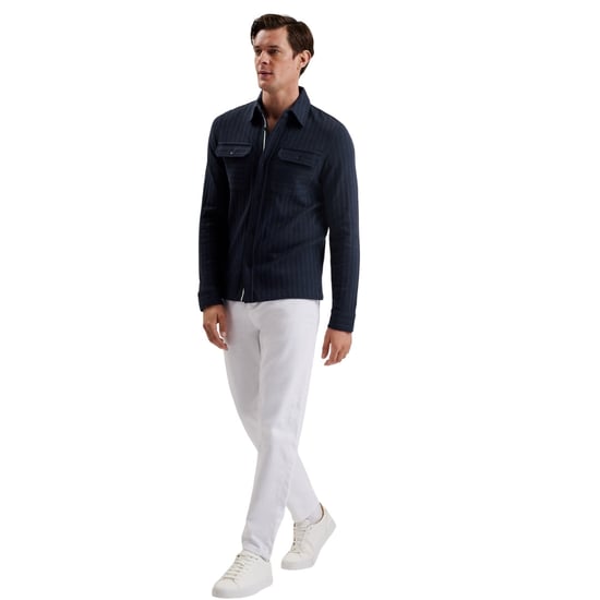Ted Baker Belza Regular Fit Getextureerd Marineblauw Overhemd - Image 4