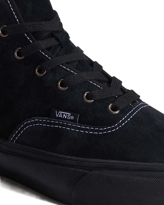 Vans Authentic Hi 2.0 Pig Suede Black Trainers - Image 5