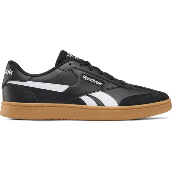 Reebok Forte Lounger Leather Men's Black/White/Gum Trainers - Image 6
