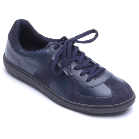 Base London Tommo Leather Men's NAVY Trainers - Image 1