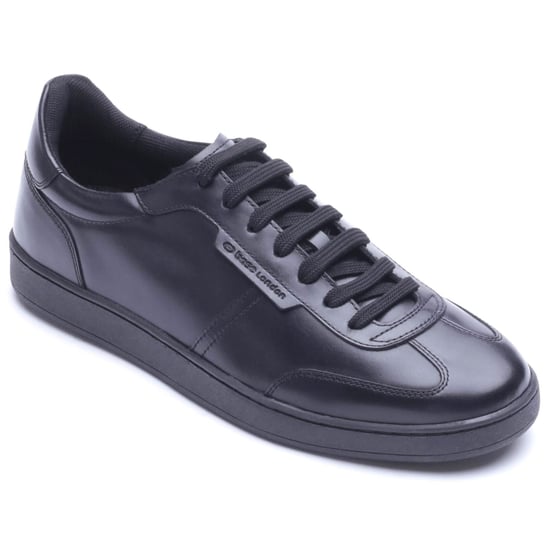 Base London Tucker Leather Men's Black Trainers - Image 1