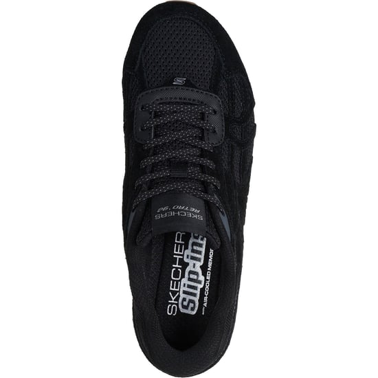 Skechers Retro Lite Oshare Läderskor för Kvinnor Svarta - Image 3