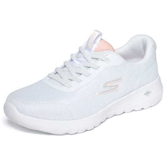 Skechers GO WALK Joy Rina Textiel Dames Witte/Coral Sneakers - Image 5