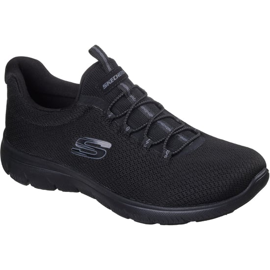 Skechers Summits Zomer Blush Textiel Dames Zwarte Trainers - Image 1