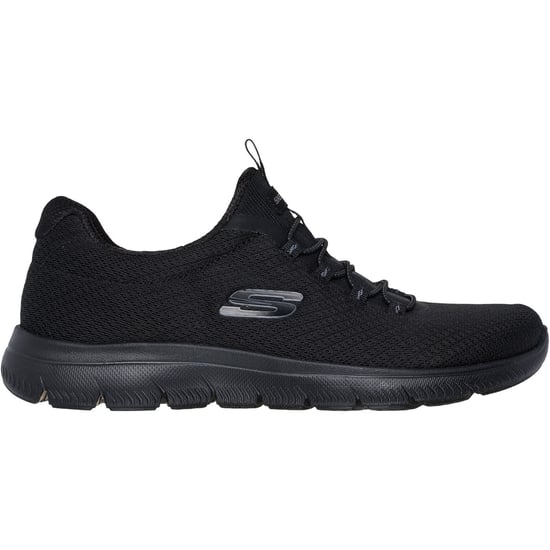 Skechers Summits Zomer Blush Textiel Dames Zwarte Trainers - Image 4