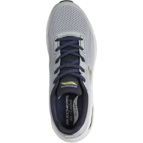 Skechers Arch Fit 3.0 Prawsper Textile Men's Grey/Navy Trainers - Image 3