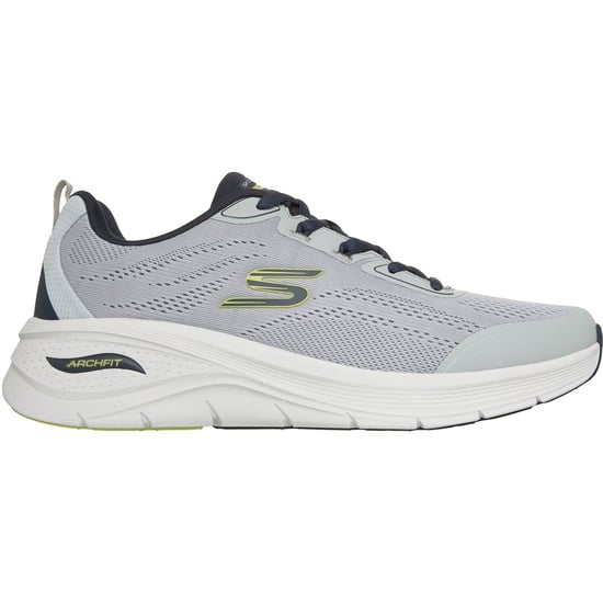 Skechers Arch Fit 3.0 Prawsper Textile Men's Grey/Navy Trainers - Image 4