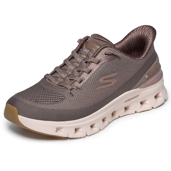 Skechers Arch Fit Glide-Step Pro Golden Pace Textil Dam Brun/Guld Träningsskor - Image 5