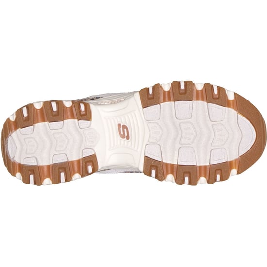 Skechers D'Lites Wild Charm Leather Women's White/Leopard Trainers - Image 2