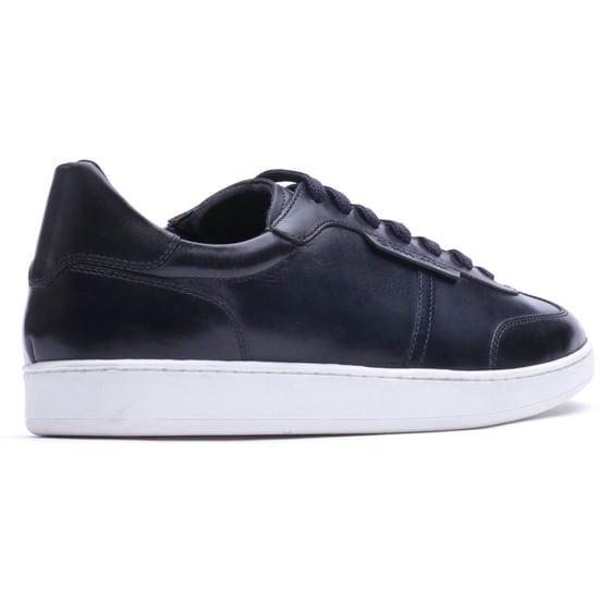Base London Tucker Leather Men's NAVY Trainers - Image 2