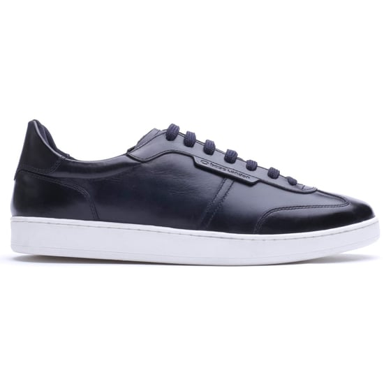 Base London Tucker Leather Men's NAVY Trainers - Image 5