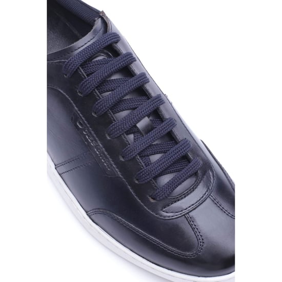 Base London Tucker Leather Men's NAVY Trainers - Image 6