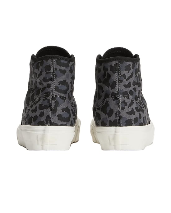 Vans Authentic Hi 2.0 Canvas Women's Leopard Black/Pew Trainers - Image 4