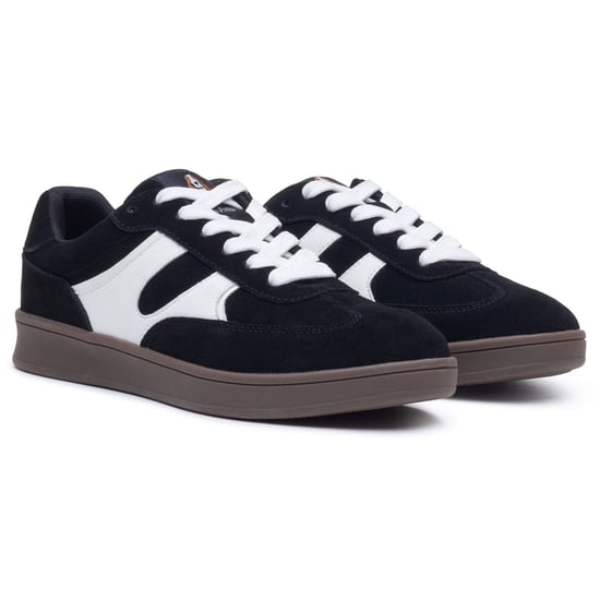 Hush Puppies Maura Suede Women's Black/White Trainers - Image 3