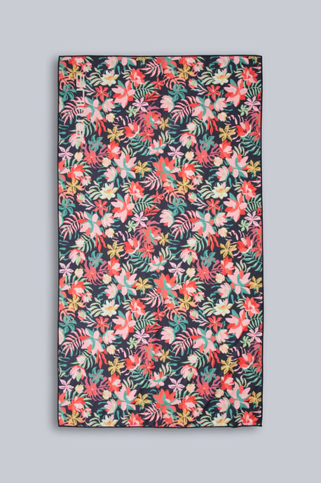 Printed Microfibre Travel Towel Fast Drying Super Absorbent Compact Beach Towel Multicolour - Image 1