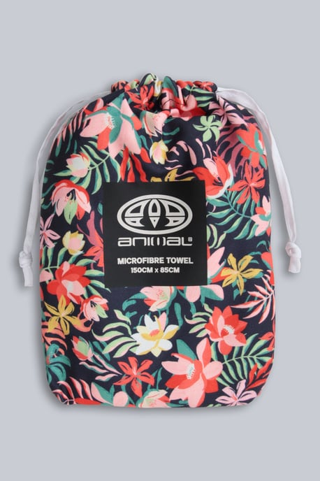 Printed Microfibre Travel Towel Fast Drying Super Absorbent Compact Beach Towel Multicolour - Image 3