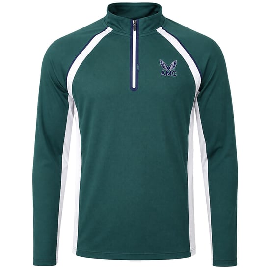 Castore AMC Aeromesh Mens Green Tennis Top - Image 1