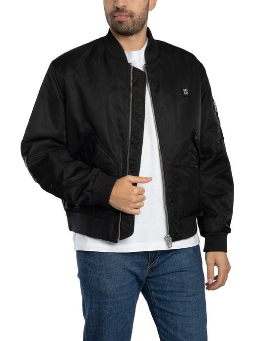 HUGO Badam2611 Bomber Jacket, Black - Image 1