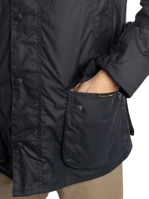 Barbour Ashby Wax-Jack, Blauw - Image 4
