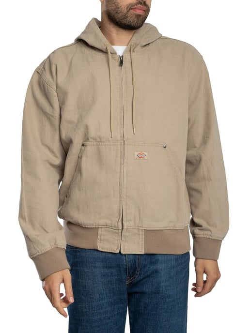 Dickies Ongevoerde Canvas Bomberjas Met Capuchon, Beige - Image 2