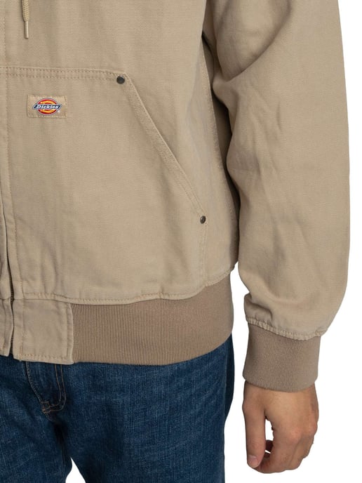 Dickies Ongevoerde Canvas Bomberjas Met Capuchon, Beige - Image 4