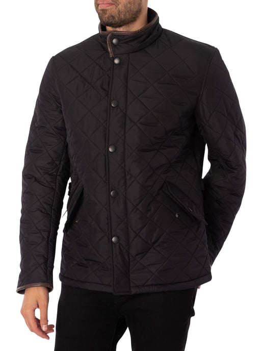Barbour Gewatteerde Jas Van Powell, Blauw - Image 1
