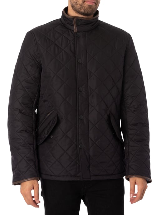 Barbour Gewatteerde Jas Van Powell, Blauw - Image 2