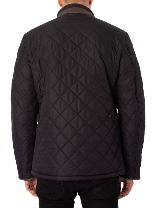Barbour Gewatteerde Jas Van Powell, Blauw - Image 3