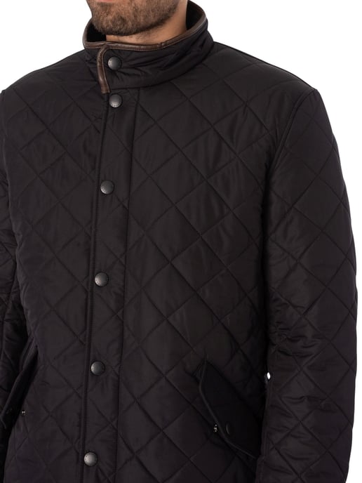 Barbour Gewatteerde Jas Van Powell, Blauw - Image 4