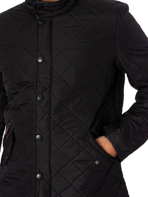 Barbour Gewatteerde Jas Van Powell, Zwart - Image 4