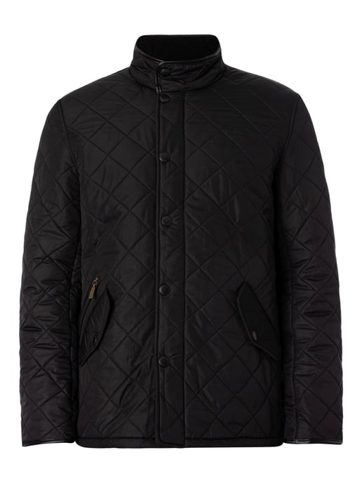 Barbour Gewatteerde Jas Van Powell, Zwart - Image 6