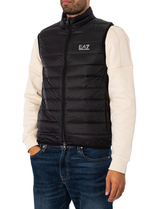 EA7 Geweven Donzen Bodywarmer, Zwart - Image 2