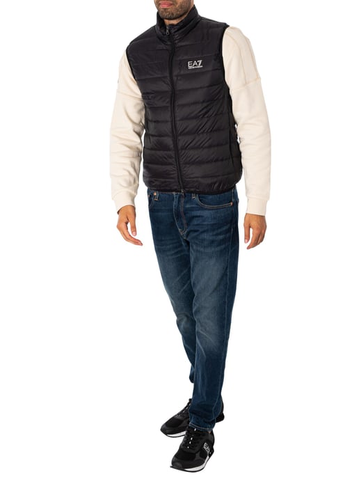 EA7 Geweven Donzen Bodywarmer, Zwart - Image 5